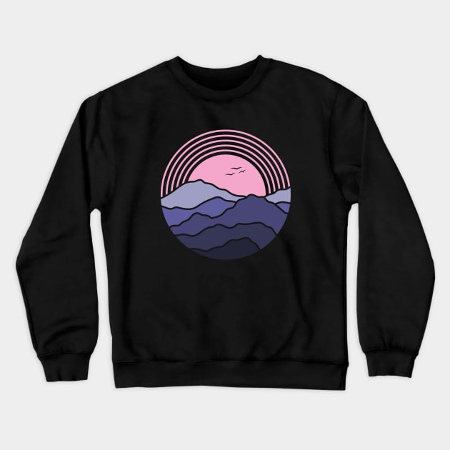 Lined Sunset Crewneck Sweatshirt by NeonSunset